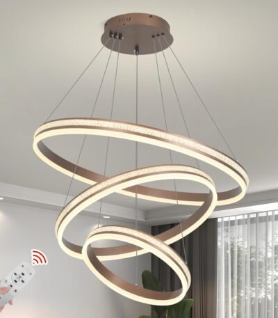 3-Ring LED Chandelier with Remote