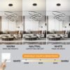 Modern 3-Ring LED Chandelier-3 Colors - Image 3