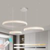 LED Chandelier: Dimmable, Adjustable Color, Elegant White